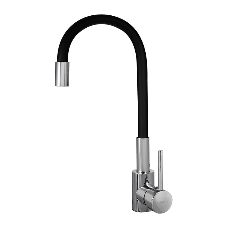 Смеситель для кухни Britc MSC-4fb Черно-серебристый (67655)