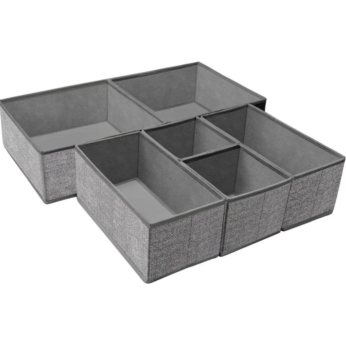 Набір коробок-органайзерів HOME для зберігання білизни 6 предметів 28х28х10 см