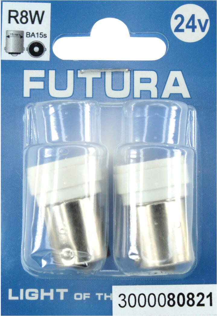 Лампочка FUTURA Груша LED SMD 24V 6 диодов R8W BA15s 2 шт. Белый (80821)