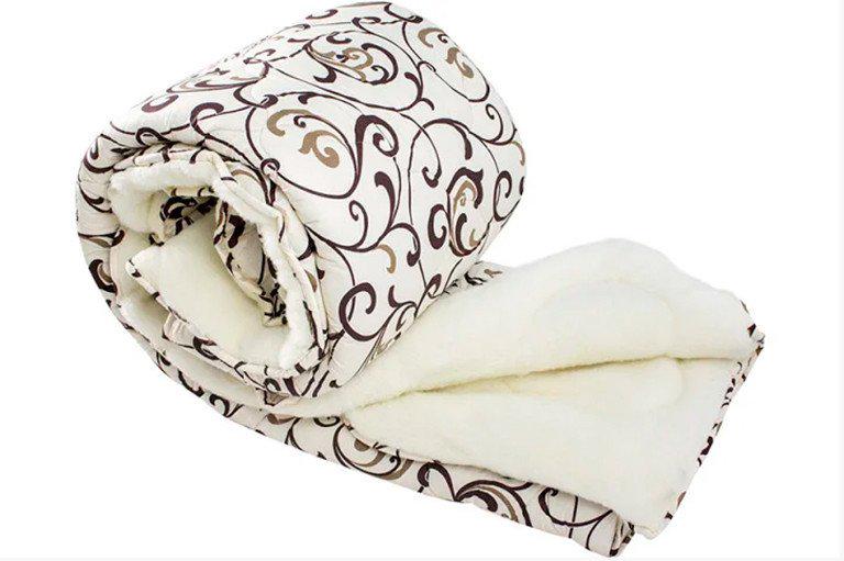 Одеяло открытое овечья шерсть полуторное 150х210 см (51257)