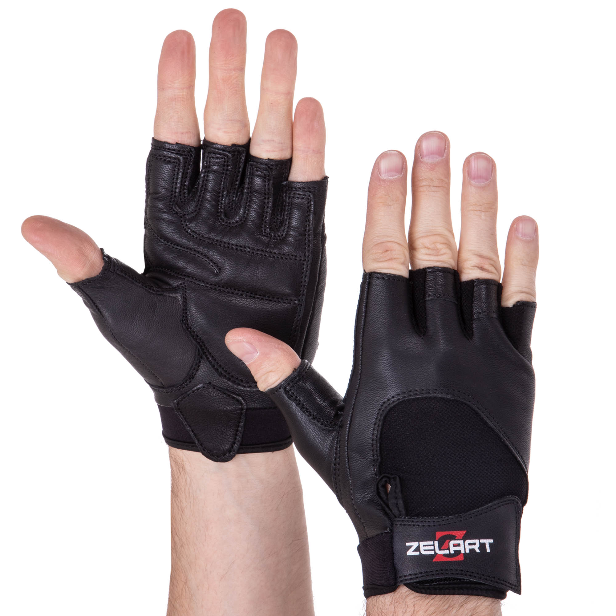 Перчатки спортивные кожаные Zelart SB-161556 XL Черный (632d5b218da65404990ed3b3)