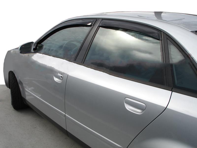 Ветровики SD HIC для Audi A4 B6 2000-2004 гг. поликарбонат Черный