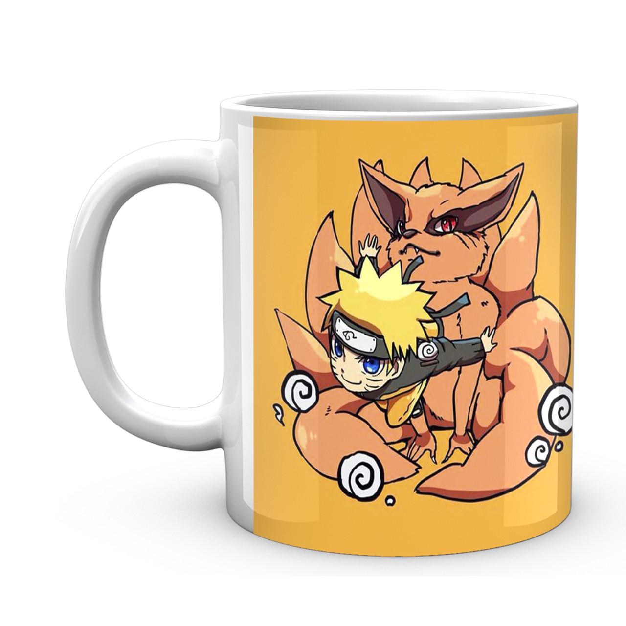 Чашка Gee! Naruto Курама и Наруто чиби Белый NA.02.303