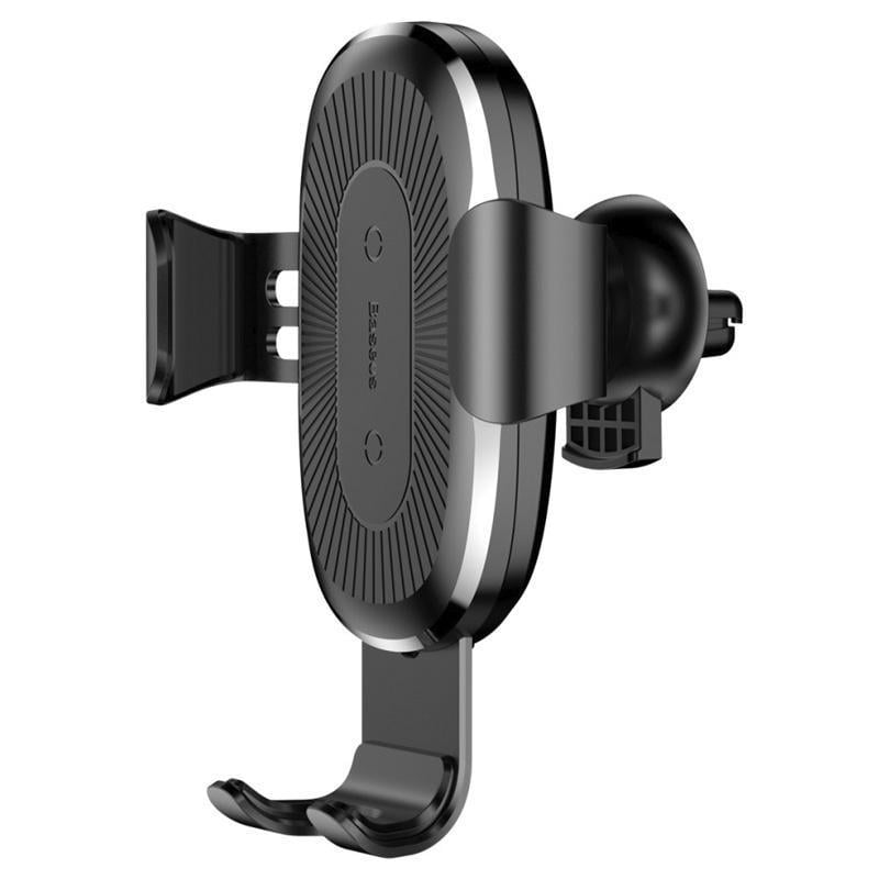 Тримач холдер автомобільний із БЗУ Baseus Wireless Fast Charger Gravity Car Mount WXYL-01 Black