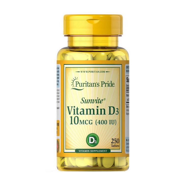Витамин Puritan's Pride Vitamin D3 10 мкг 400 IU (250 капс. (10402-01) Витамин Puritan's Pride Vitamin D3 10 мкг 400 IU (250 капс. (10402-01)
