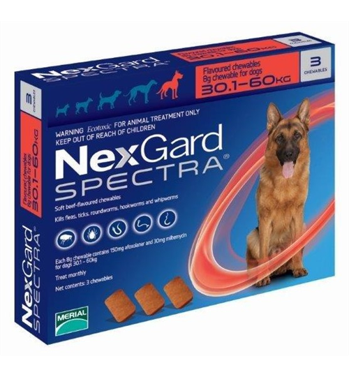 Таблетка Merial NexGard SPECTRA для собак 30,1-60 кг 1 таб.