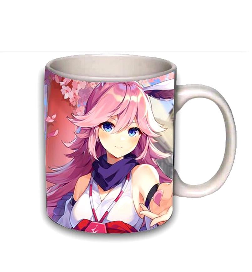 Чашка Сакура Хонкай Гакуэн Houkai Gakuen Белый (z1464)