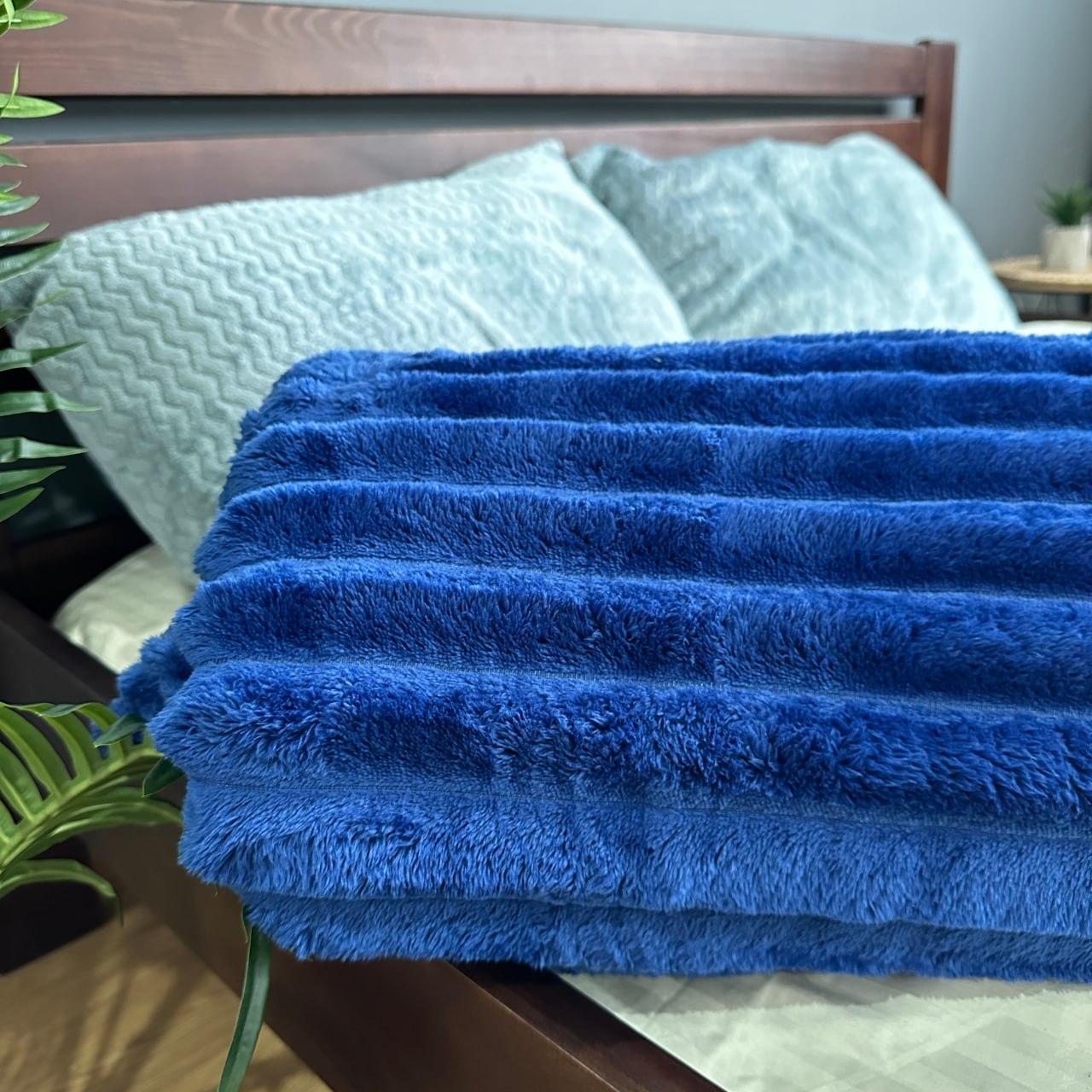 Плед шарпей полуторний 150х220 см Синій (П4К-post-sharp-max-003-2) - фото 5