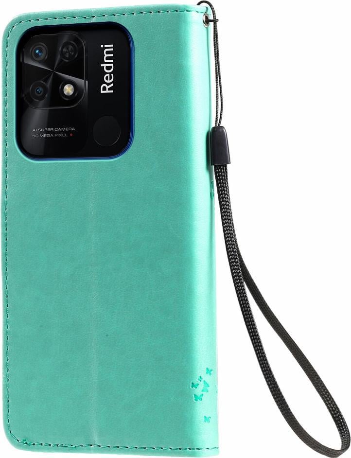 Чехол книжка Xiaomi Redmi 10C Кот и Дерево Turquoise (30495-32) - фото 2 Чехол книжка Xiaomi Redmi 10C Кот и Дерево Turquoise (30495-32) - фото 2