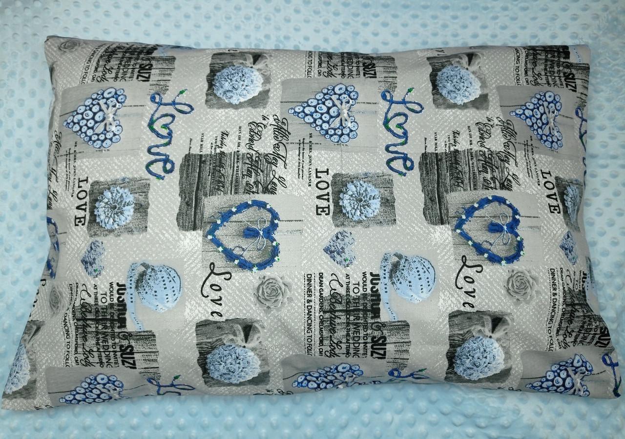 Наволочка на подушку бязь Gold Lux лав 50х70 см Серый - фото 4