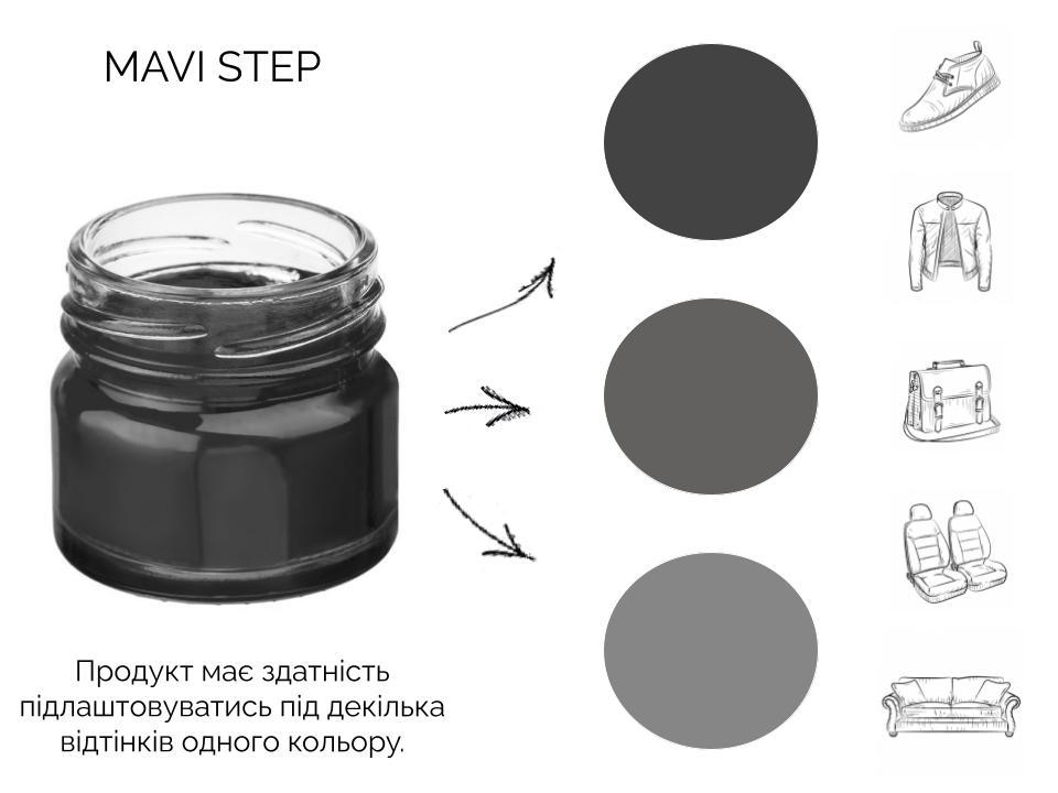 Крем для обуви и кожи Mavi Step Creme de Beaute 25 мл Серый (C01/114/025) - фото 3