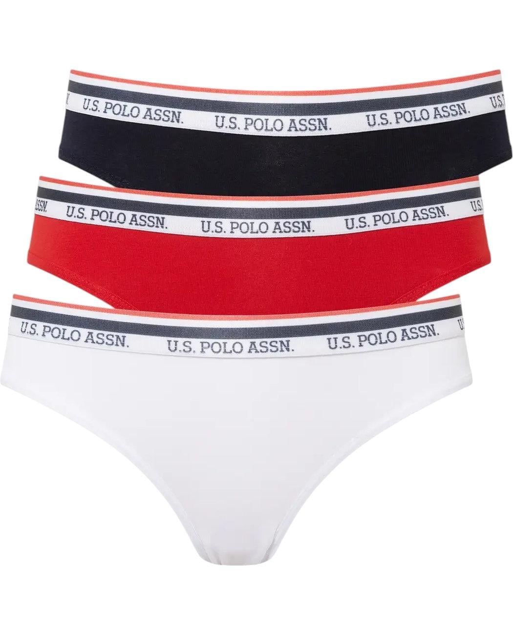 Набор женских трусиков-слипов U.S. Polo Assn. 66466 с широкой резинкой 3 шт. XL (8680557462050) Набор женских трусиков-слипов U.S. Polo Assn. 66466 с широкой резинкой 3 шт. XL (8680557462050)