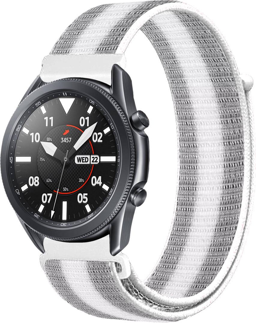 Ремешок нейлоновый Sport Loop для Galaxy Watch 3 45 мм Silver/White (16389-58)