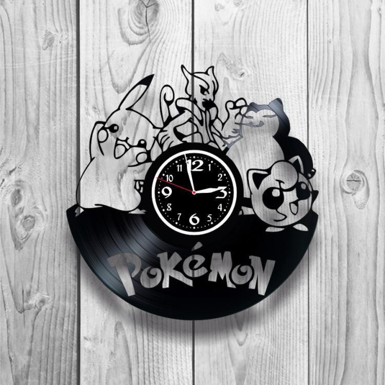 Часы настенные Покемон 0371 из виниловой пластинки