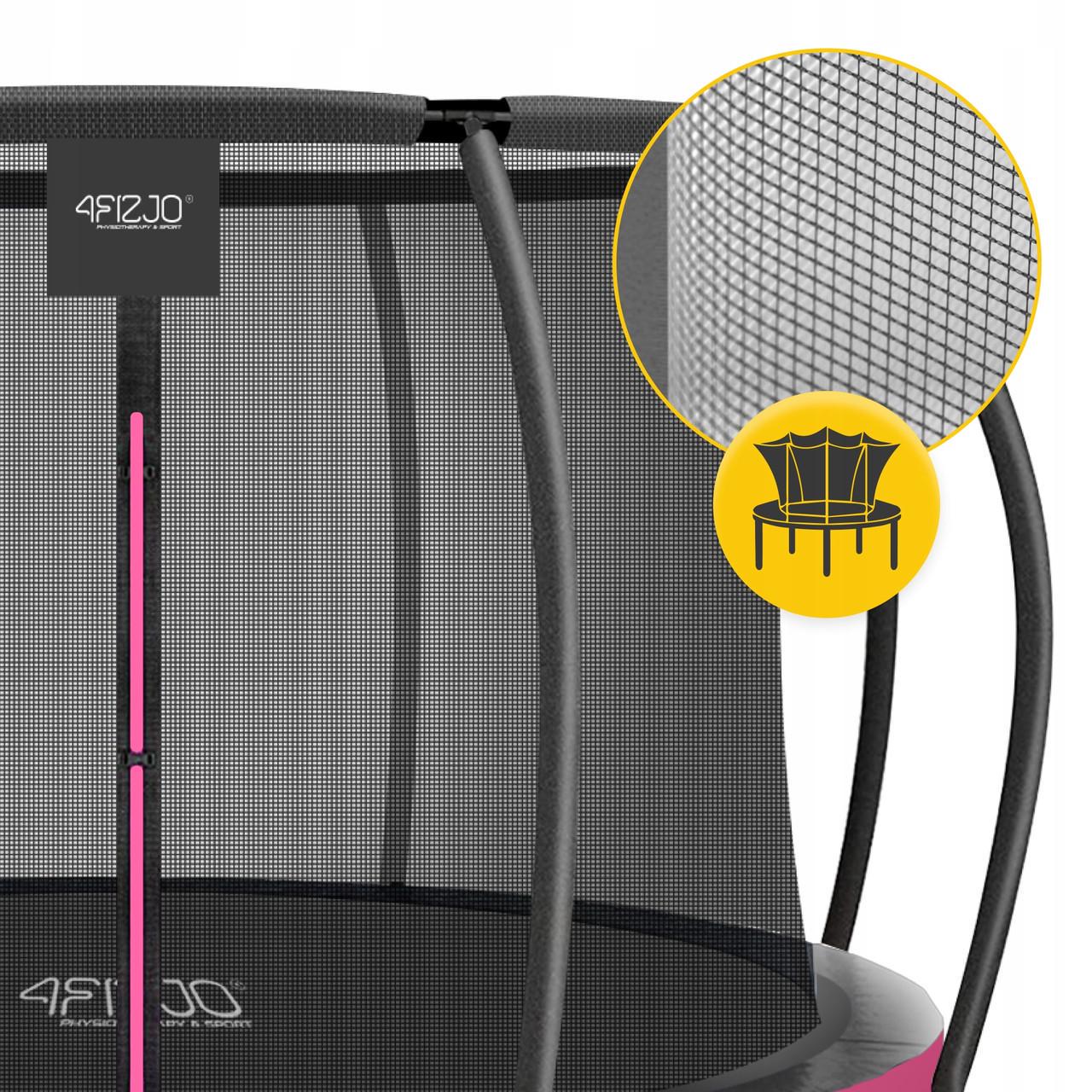 Батут с внутренней сеткой 4FIZJO PRO 10FT 312 см Black/Pink (P-5907739314604) - фото 6