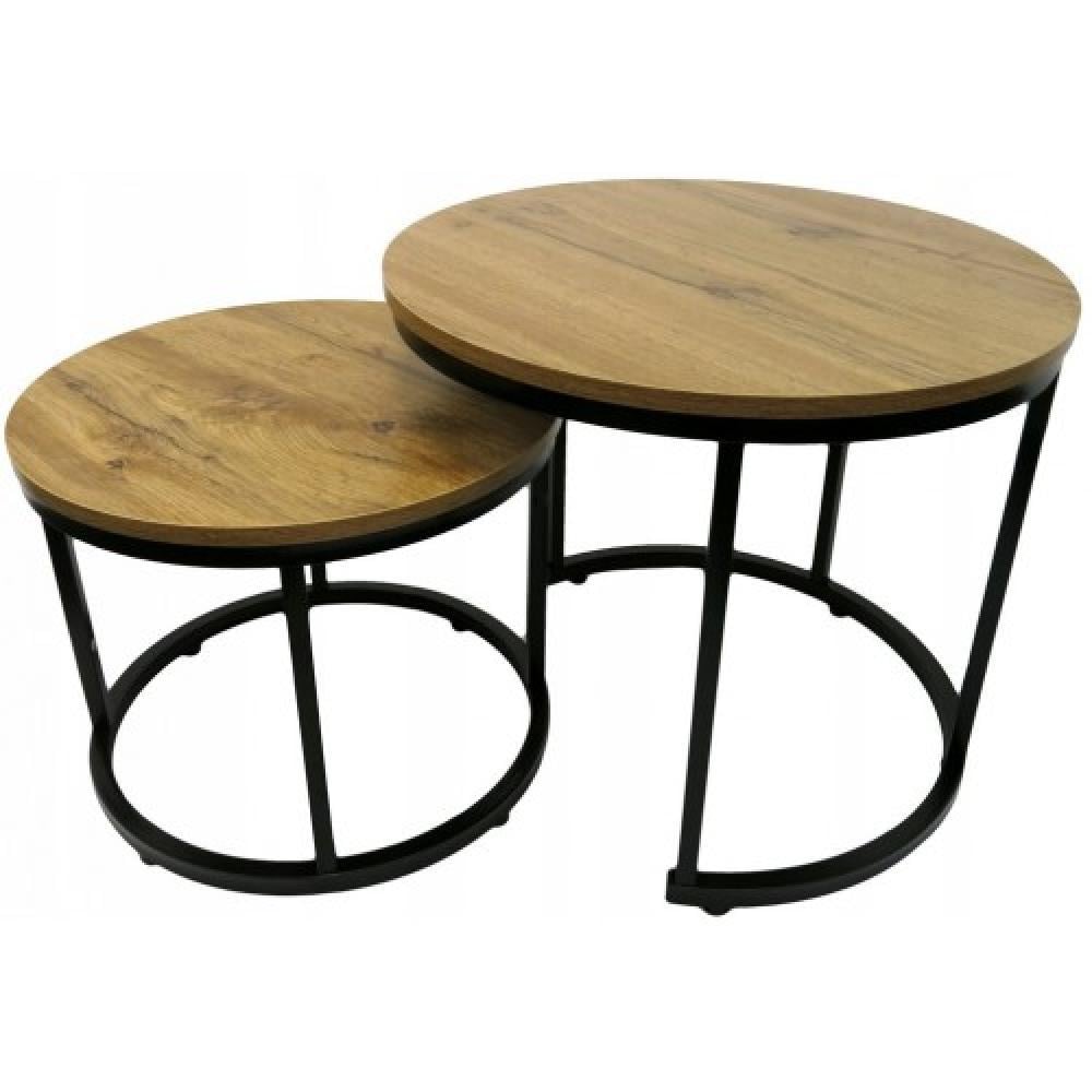 Столик журнальный Bonro 1045 круглый 2в1 на металлических ножках до 100 кг Темно-коричневый (147-76- 42400391)