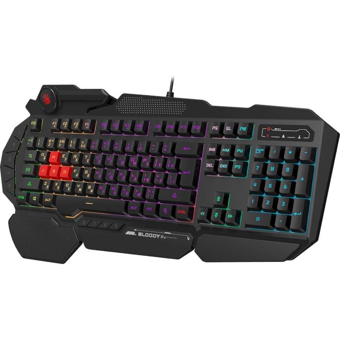 Клавиатура игровая мембранная BLOODY B310N 104 клавиши USB RGB Black (35226964)