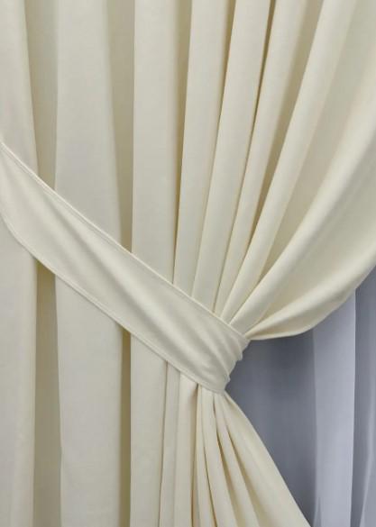 Комплект штор микровелюр Petek 1,5х2,9 м 2 шт. Молочный (1830ш 33-0813) - фото 4