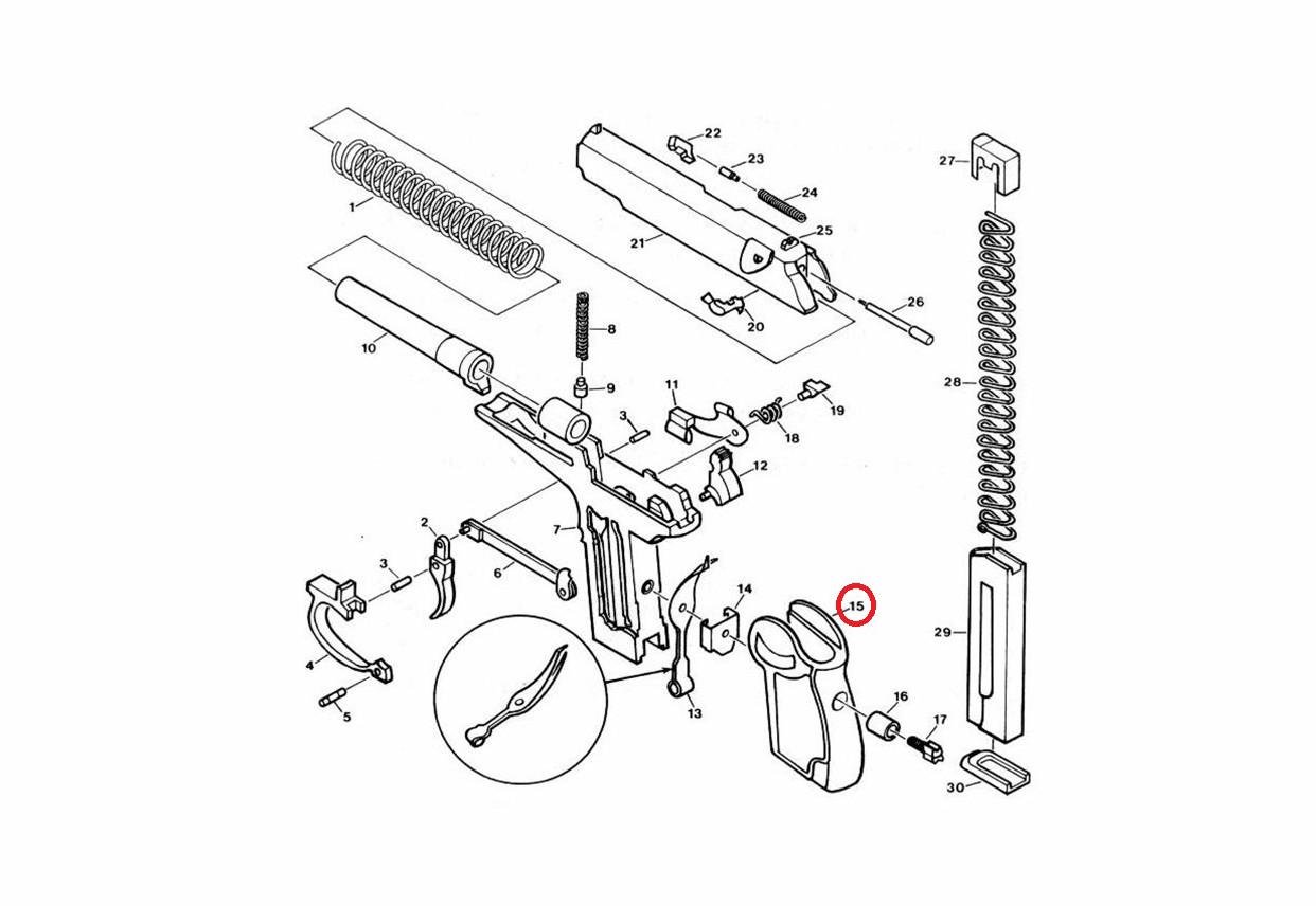 Накладка на рукоять ПМ бакелит (2014243684) - фото 5 Накладка на рукоять ПМ бакелит (2014243684) - фото 5