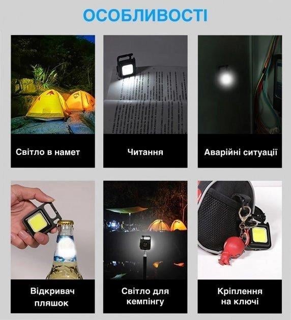 Фонарик водонепроницаемый LightON с магнитом и карабином аккумуляторный 200 mAh (HP050481) - фото 3