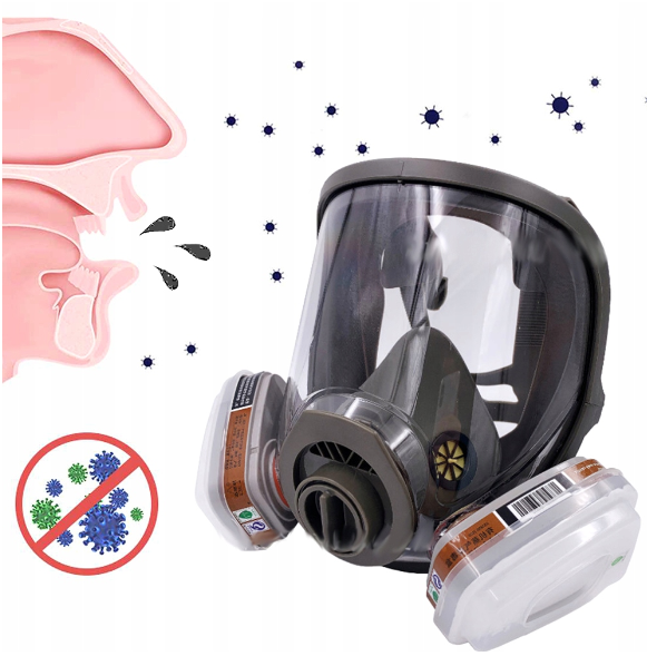 Протизахисна маска на все обличчя Respirator 6800 - фото 6