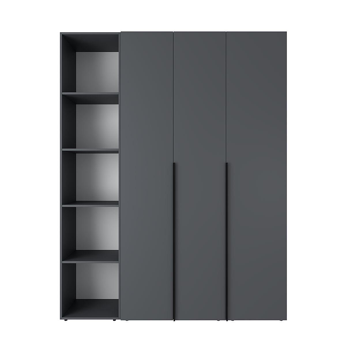 Шкаф распашной комбинированный ART IN HEAD №16 Light 1600x500x2200 мм Графит серый (GALTK0167000000)