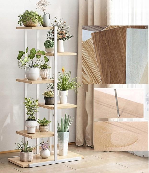 Стойка-клумба для растений металлическая 6-уровневая 113 см. Светло-коричневый/Сонома (2377144203) - фото 3 Стойка-клумба для растений металлическая 6-уровневая 113 см. Светло-коричневый/Сонома (2377144203) - фото 3