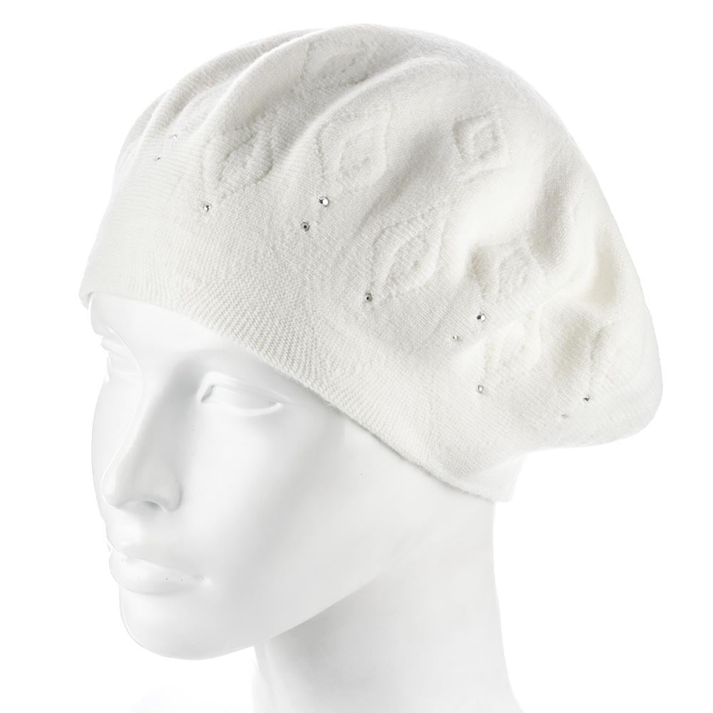 Берет женский Zolly ZH248 шерстяной двойной Молочный (141641)