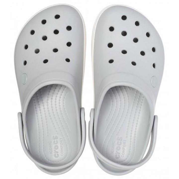 Сабо Crocs Crocband Platform Clog M4-W6 р. 36 Light Grey/Rose - фото 5