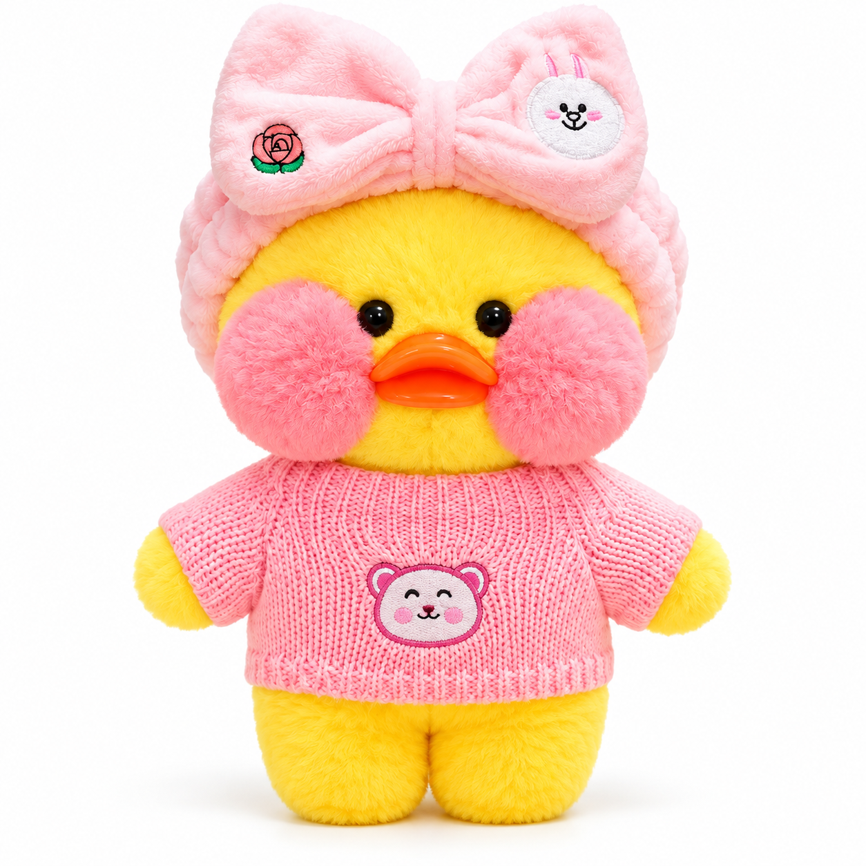 Мягкая игрушка LaLafanfan Утка 30 см плюшевая Желтый (62916)