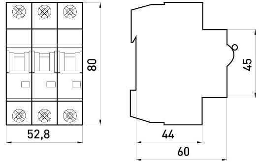 Автоматичний вимикач модульний E.NEXT e.industrial.mcb.100.3.C40 3 р 40А C 10кА (i0180025)