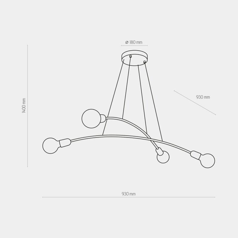 Люстра TK-Lighting Helix 4 Go 2727 - фото 2