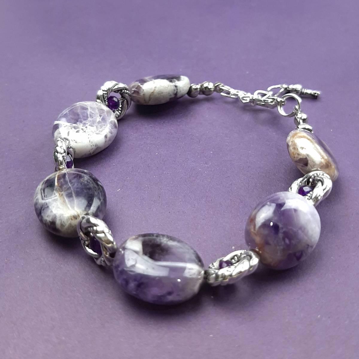 Браслет DARSANA Виктори из натурального камня аметист (DRSU00555)