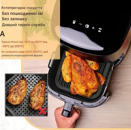 Форма силіконова для аерогрилю ребриста Чорний (REN-1822) - фото 5