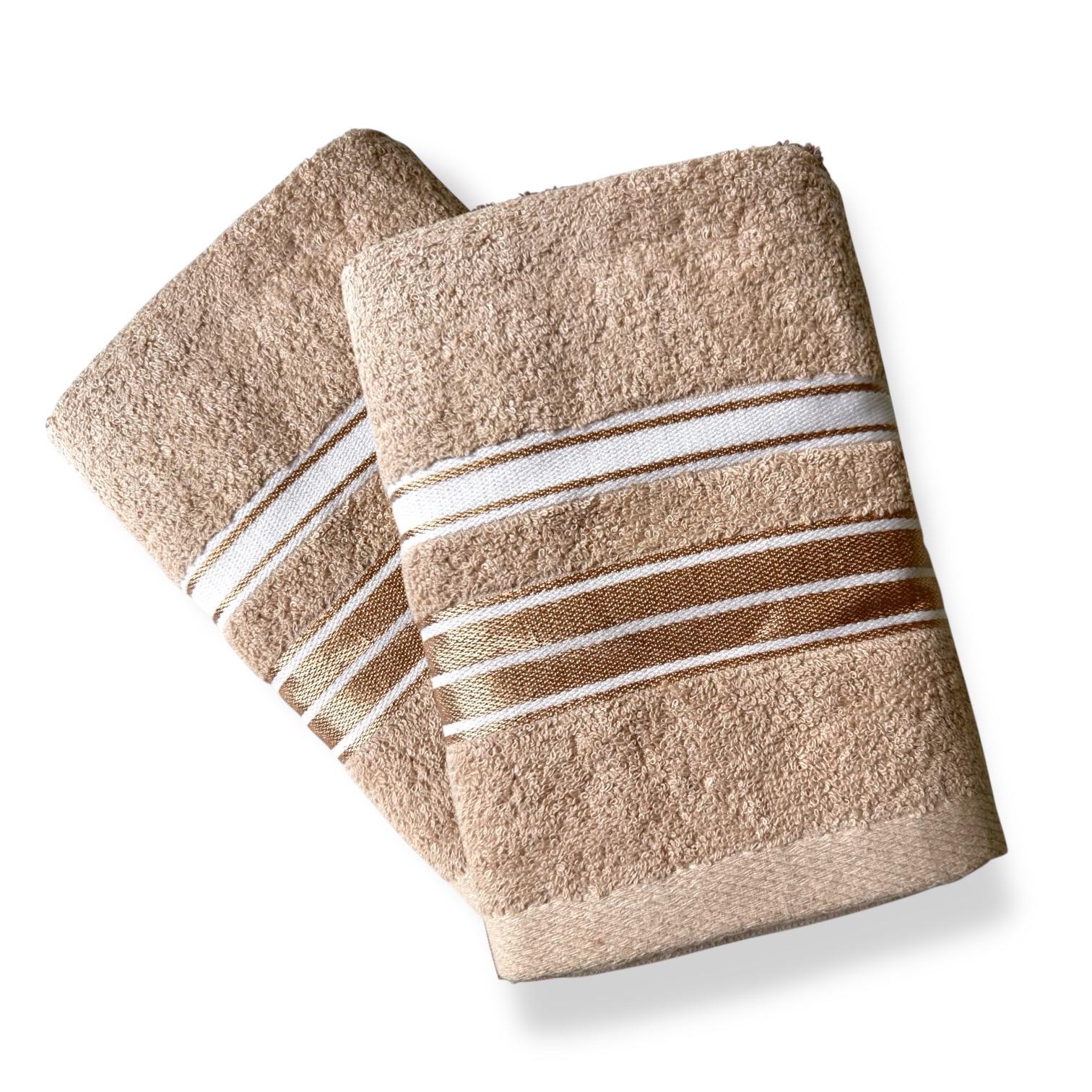 Рушник махровий Koloco 50x100 см Бежевий (550-92-1) - фото 2