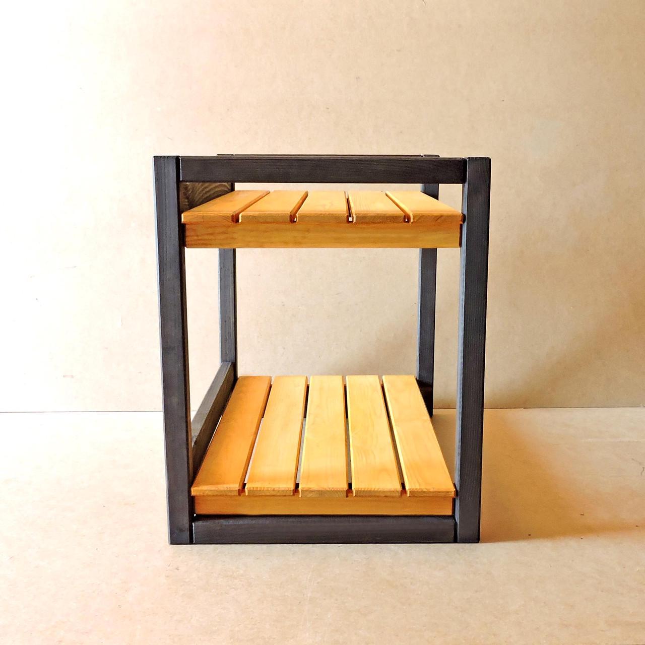 Стеллаж кухонный из дерева Фанбим 2 Венге/Карри (СТА-21131203) - фото 4