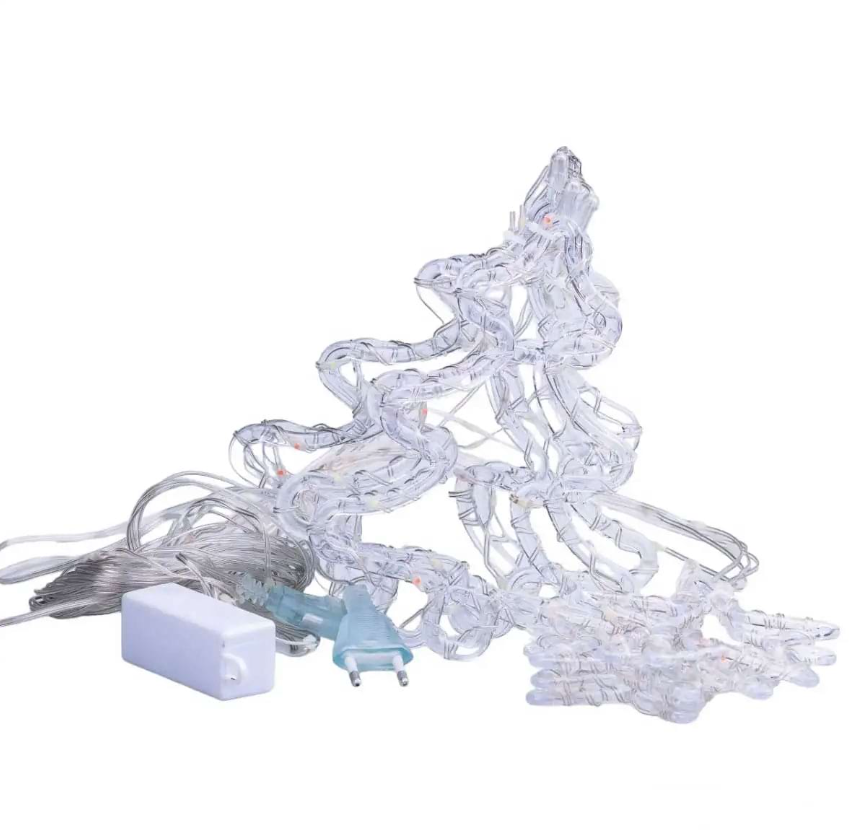 Гірлянда-штора Зірки та ялинки розмір 3х0,9 м 10 фігур Синій - фото 6 Гірлянда-штора Зірки та ялинки розмір 3х0,9 м 10 фігур Синій - фото 6