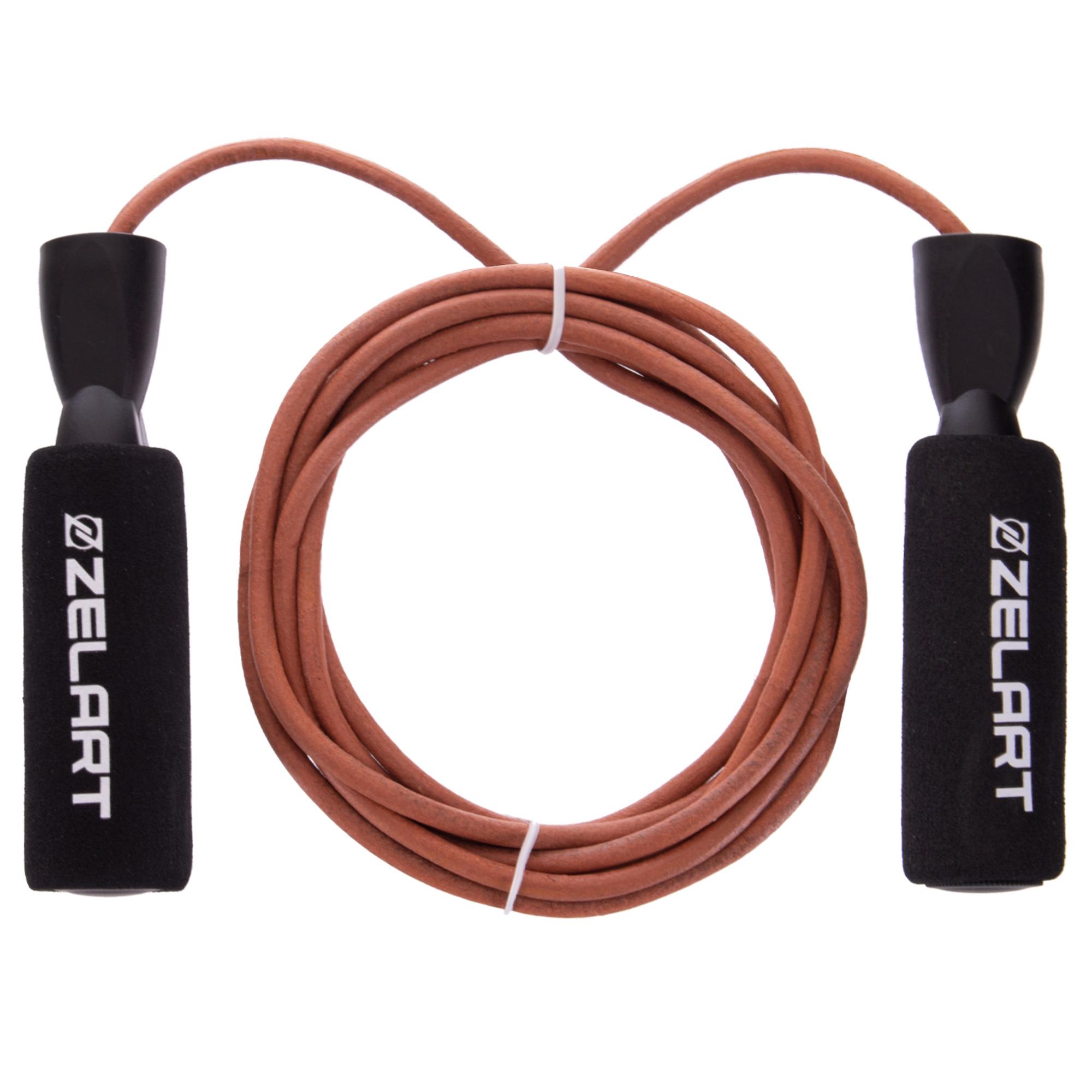 Скакалка кожаная Zelart FI-2562 275 м Коричневый (DR005543)