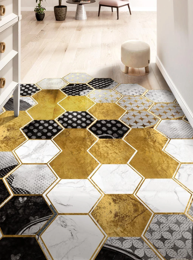 Грязезащитный коврик придверный Gold Stars с нескользящей основой 120х180 см (KRS029)