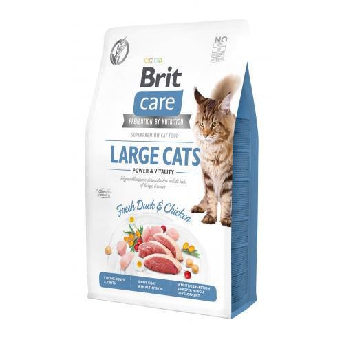 Корм сухой Brit Care Cat GF Large Power & Vitality Утка и курица 2 кг