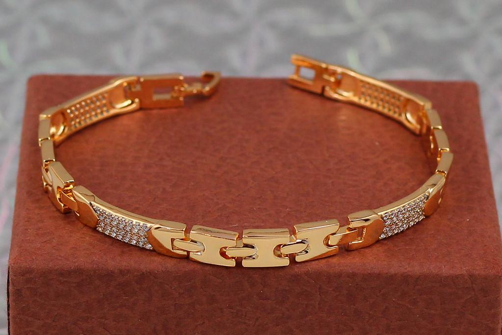 Браслет Xuping Jewelry трек 20 см 6 мм Золотистый