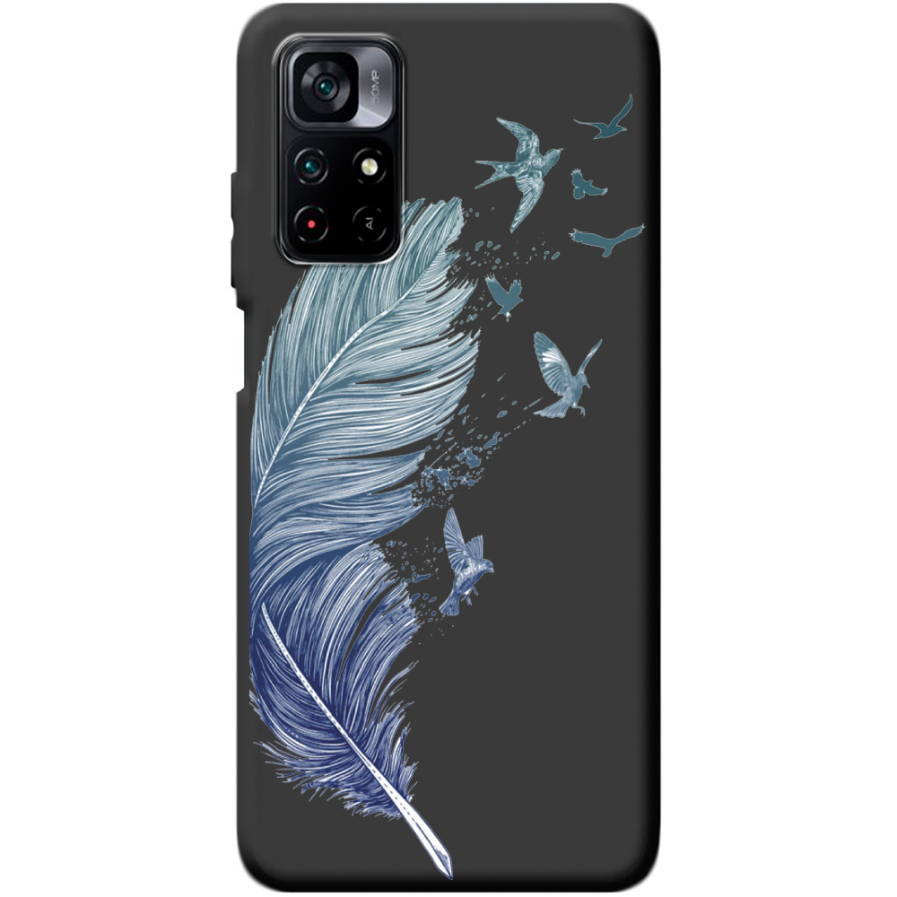 Чехол BoxFace Poco M4 Pro 5G Feather Черный силикон (43742-cc38-44259)