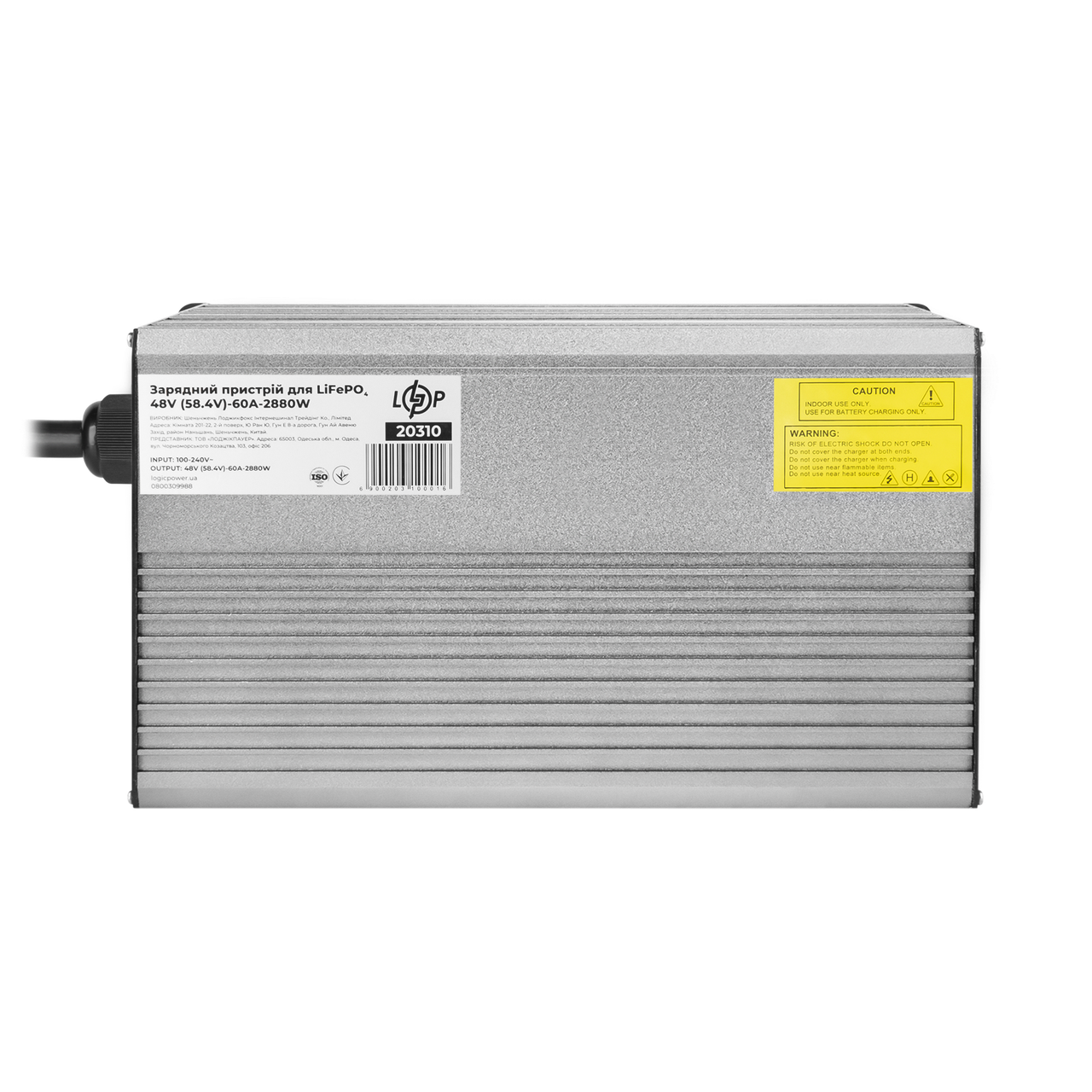 Зарядное устройство для аккумуляторов LiFePO4 48V 58,4V-60A-2880W-LED