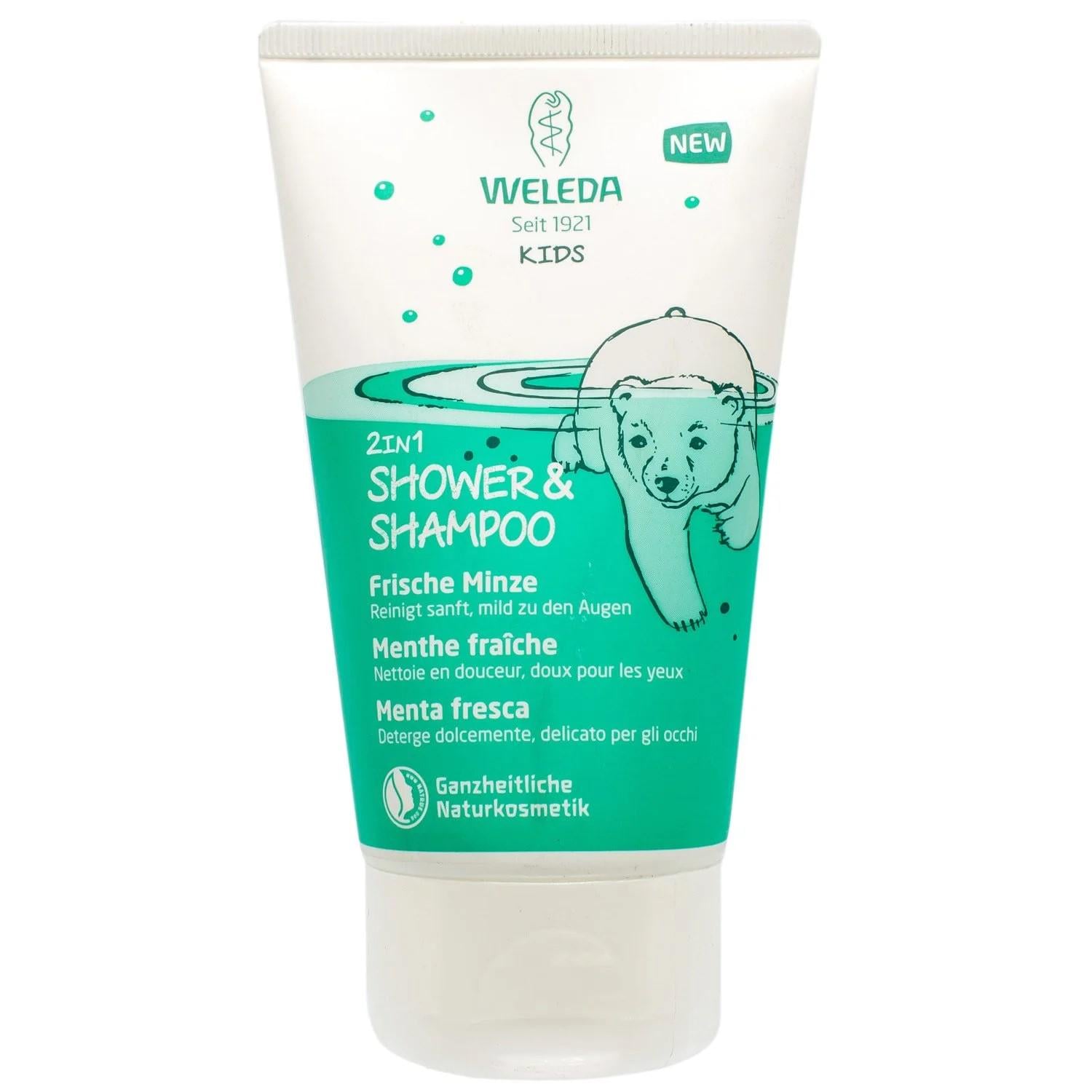 Шампунь-гель детский Weleda Kids 2in1 Shower & Shampoo Fresh Mint 2в1 150 мл (1479585498)