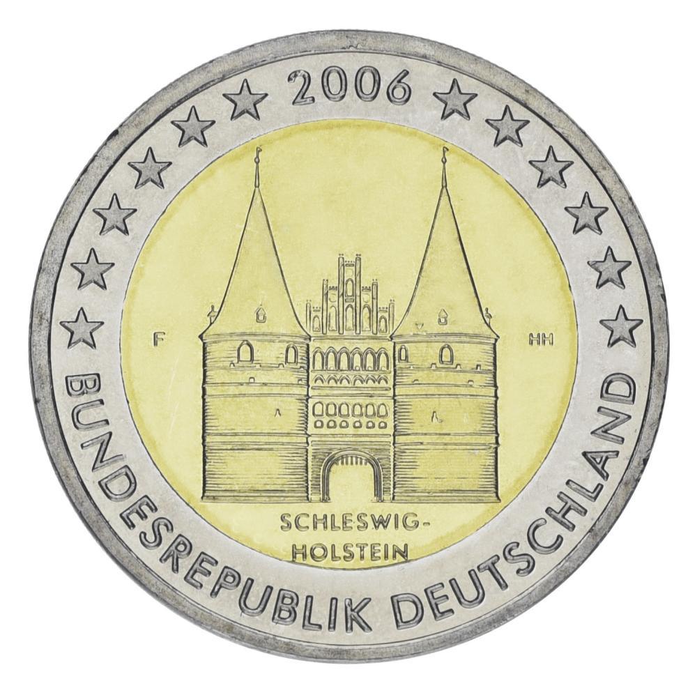 Колекційна монета Німеччина 2 євро 2006 Шлезвіг-Гольштейн UNC (KM#253)
