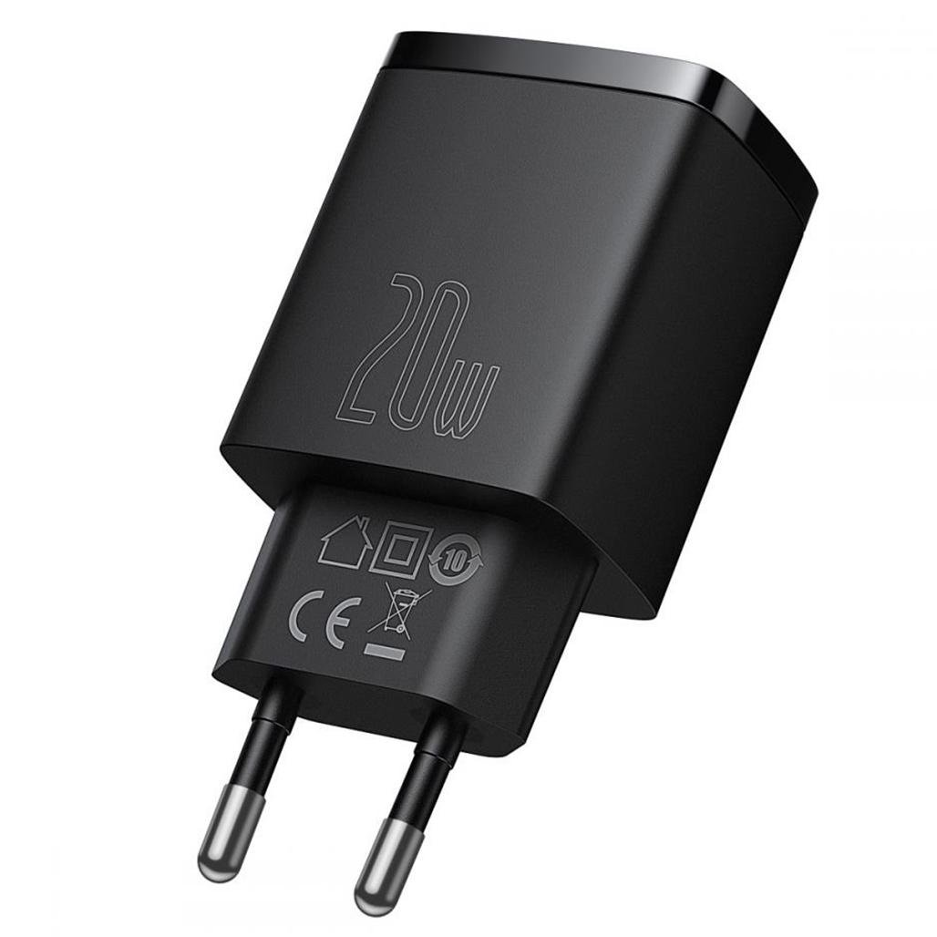 Зарядное устройство сетевое Baseus Compact Quick Charger 20 W Black (CCXJ-B01) - фото 1 Зарядное устройство сетевое Baseus Compact Quick Charger 20 W Black (CCXJ-B01) - фото 1