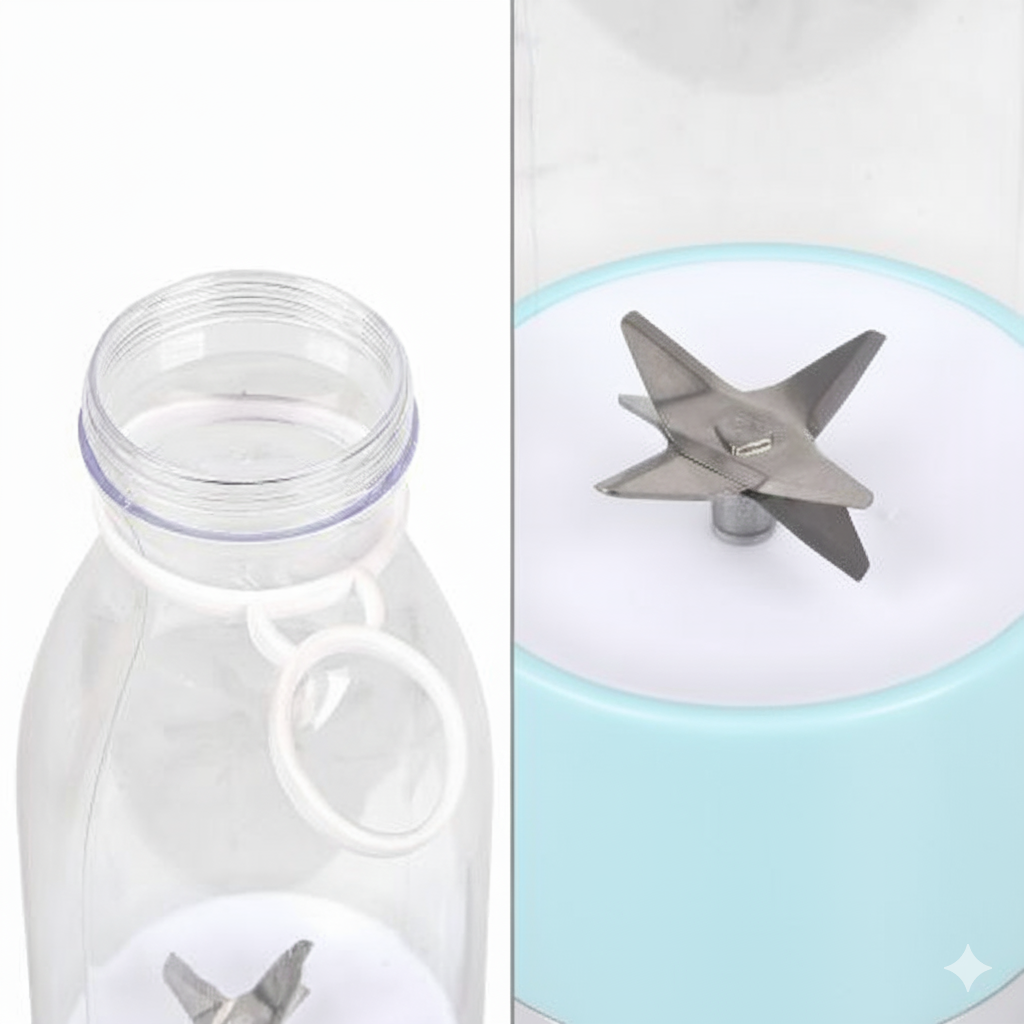 Бутылка-блендер Stenson USB компактный для путешествий и спорта 420 мл Blue (30317) - фото 4 Бутылка-блендер Stenson USB компактный для путешествий и спорта 420 мл Blue (30317) - фото 4