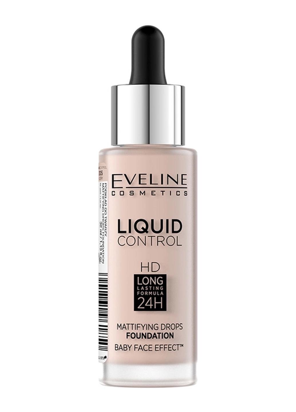 ᐉ Рідка тональна основа інноваційна Eveline Liquid Control №005 Ivory ...