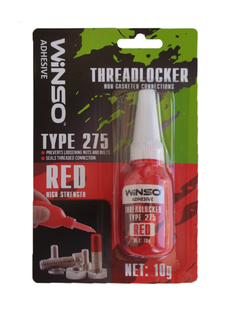 Фиксатор резьбы WINSO 10 г Красный (4205)