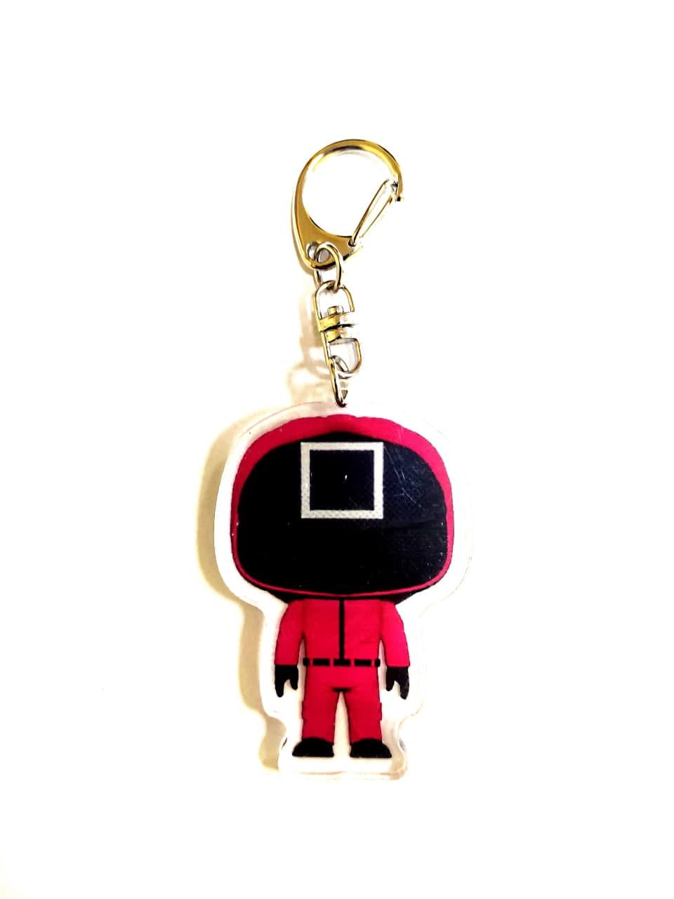 Брелок с персонажем квадрат из сериала игра в кальмара (NR0044_3)